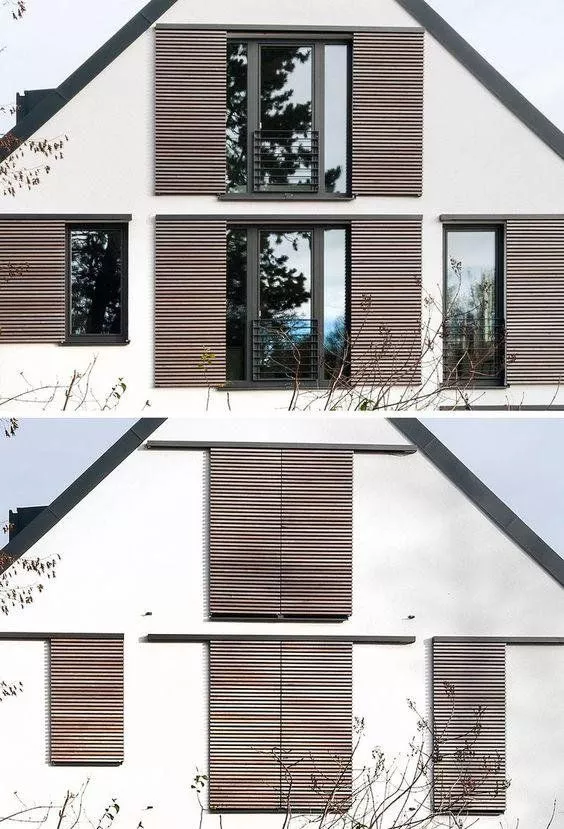 Moderne Fensterläden, Farbakzente Architektur